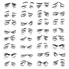 an image of various eyes and eyebrows