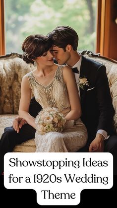 A stunning vintage 1920s wedding theme with flapper-inspired fashion, jazz music, and Gatsby-style decor. 1920s Bride, 1920 Wedding Theme Vintage Glamour, 1920 Wedding Theme, 20s Wedding Theme, Gatsby Wedding Decorations, Great Gatsby Themed Wedding