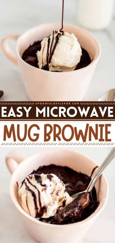 EASY MICROWAVE MUG BROWNIE, dessert recipes, sweet treats Easy Mug Brownie Recipe, Fudgy Mug Brownie, Microwave Mug Brownie, Easy Microwave Desserts, Mug Dessert Recipes, Mug Brownie Recipes, Microwave Mug Recipes, Mug Brownie, Microwave Mug