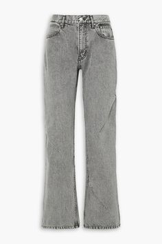 Jeans For Woman, Bleached Jeans, Black Jeans Women, Denim Belt, Bleached Denim, Grey Denim, Jean Grey, Washed Jeans, Wide Leg Denim