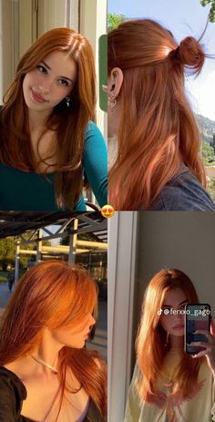 Medium Short Layered Hair, Black Cherry Hair, Natural Red Hair, Ginger Hair Color, Hairdos For Curly Hair, Haircut And Color, Copper Hair