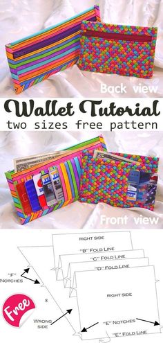 the pattern for this wallet is very easy to make