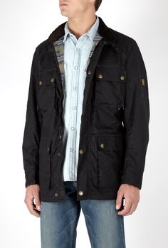 Black Waxed Cotton Roadmaster Jacket by Belstaff Fashion Outlet, Luxury Designer, Next Level, Luxury Design, Designer Fashion, Outlet, Fashion Branding