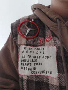 #punk #leftism #patches Punk Activism, Elder Punk, Punk Clothing Diy, Back Patch Ideas, Diy Patch Jacket, Trash To Fashion, Punk Back Patch, Queer Punk Aesthetic, Clothing With Patches