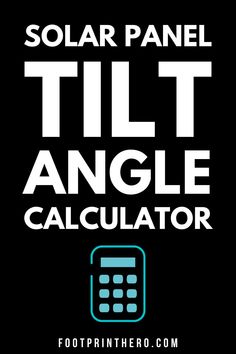 the solar panel tilt angle calculator logo