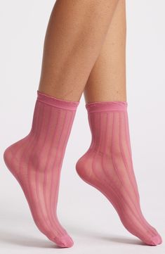 Embrace the airy comfort of soft, lightweight mesh socks textured in tonal stripes. Nylon/spandex Machine wash, tumble dry Imported Thomas Pink, Nylon Socks, Mesh Socks, Sheer Socks, Pink Socks, Pink Mauve, Christmas 2024, Ankle Socks, Pink Ladies