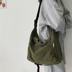 Leisure Shoulder Bag for Women Simple Solid Color Large Capacity Crossbody Bag Tote Female College Student Travel Shopping Bag [23y 9m 26d] Tas Denim, Mens Satchel, Handbags For School, Casual Crossbody Bag, Canvas Crossbody Bag, 가을 패션, Casual Tote, Canvas Shoulder Bag, Shoulder Tote Bag