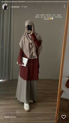 Muslimah Simple Outfit, Muslimah Modest Fashion, Casual Modest Outfits Hijab, Muslimah Outfit Casual