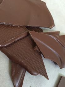 pieces of chocolate sitting on top of each other