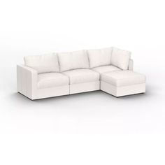 4 Seats + 5 Sides Sactional - Coastal White Brushed Weave Build A Couch, Built In Couch, Coastal White, Sectional Couches, Dream Sofas, Start Living, Menu Design, Sectional Couch, Sectional