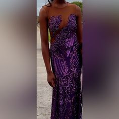 Sequence Dress For Any Formal Occasions. Dress In Good Condition. Worn Once. Handmade Sequence Dress, Royal Purple, Formal Occasion, Color Purple, Colorful Dresses, Prom Dresses, Size 4, Prom, Womens Dresses