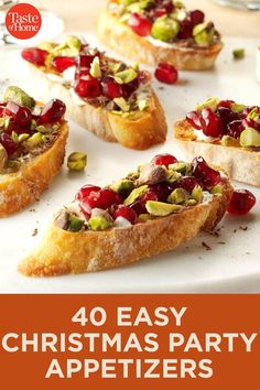 christmas eve party desserts with text overlay that reads 50 christmas eve party recipes