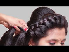 Easy Party Hairstyles, Side Braid Hairstyles, Traditional Hairstyle, French Twist Hair, Braided Bun Hairstyles, Quick Braided Hairstyles, Open Hairstyles, Front Hair Styles, Work Hairstyles