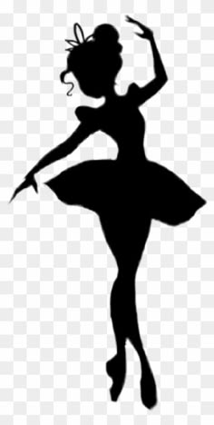 a black and white silhouette of a ballerina