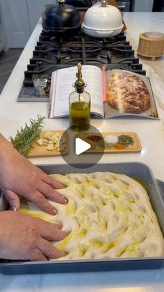 a person is making food on a table