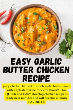 Easy Garlic Butter Chicken Recipe | Quick & Delicious Garlic Butter Chicken Recipe Quick Butter Chicken, Garlic Butter Chicken Breast, Easy Garlic Butter Chicken, Chicken Recipes Juicy, Easy Butter Chicken, Easy Garlic Butter, Healthy Orange Chicken, Butter Chicken Recipe Easy, Minute Chicken