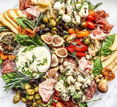 a platter filled with different types of food