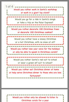 a printable christmas worksheet with santa's workshop instructions