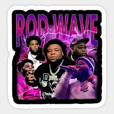 the album cover art for rod wave, featuring two black men and one purple background