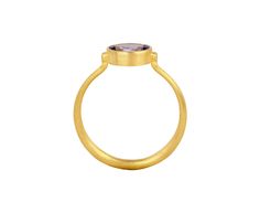 With a striking yet understated sophistication, this Marie-Hélène de Taillac ring is a stunning take on the traditional colored stone ring. The shimmering oval tanzanite possesses a captivating lilac color and is framed in a bezel of 22K yellow gold. The small, faceted stone is centered on the matte 22K yellow gold band to create an eye-catching, style-defining ring. tanzanite : 5mm x 7mm : .8ct22K yellow gold band width : 2mm : 2.65grsize available : 7please contact us for sizing options Oval Amethyst Ring With Bezel Setting For Formal Occasions, Elegant Amethyst Bezel Set Oval Cabochon Ring, Elegant Amethyst Oval Cabochon Ring With Bezel Setting, Formal Lavender Oval Ring, Elegant Oval Sapphire Ring With Smooth Bezel, Elegant Oval Tanzanite Birthstone Ring, Timeless Oval Tanzanite Rings, Modern Oval Tanzanite Ring, Formal Oval Tanzanite Birthstone Ring