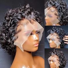 Curly Hair Growth, Wig Business, Short Cut Wigs, Black Curly Wig, Wig Install, Curly Pixie Cuts, Corte Bob, Curly Pixie