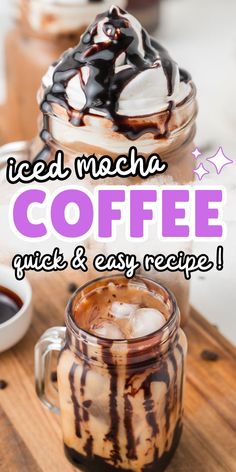 iced mocha coffee drinks and easy recipe