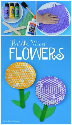 paper plate flower craft for kids to make