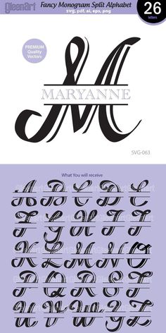 some type of font and numbers that are in different styles, with the letter m on each