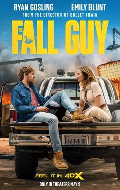 a movie poster for the film fall guy