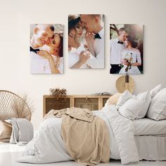 ajándék ötlet szerelem Bedroom Couple Photo Frame, Wedding Photo Living Room Decor, Couple Photo Frame Ideas For Bedroom, Wedding Photos In Bedroom, Canvas Wedding Pictures, Family Photos Wall Decor, Picture Wall Living Room, Photo Walls Bedroom, Picture Wall Bedroom