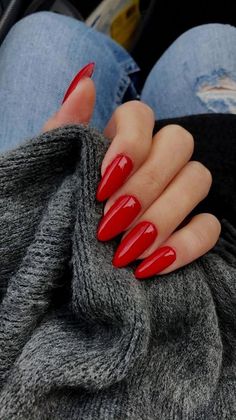 Stars Nails, Red Acrylic Nails, Fall Acrylic Nails, Red Nail Designs, Summer Acrylic Nails, Red Nail, Acrylic Nail Art