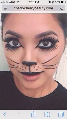 Adult Cat Face Paint, Raccoon Face Makeup, Homemade Cat Costume For Women, Raccoon Makeup Halloween, Halloween Cat Face Paint, Halloween Cat Makeup For Women, Panda Makeup Halloween, Cat Costumes Women Diy, Black Cat Makeup Halloween