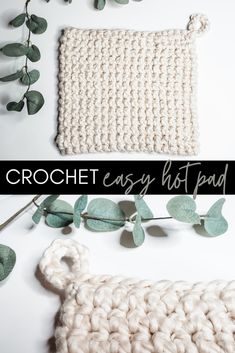 the crochet easy hot pad is made with only two yarns, and it's ready to be knitted