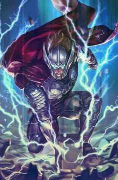 the avengers movie poster is shown with lightning coming from his chest and hands behind him