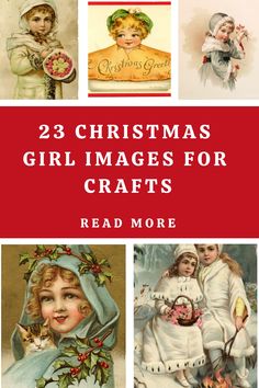 Use these free Christmas girl pictures for collage, cardmaking, DIY home décor, crafts, and junk journals, among other things. Ideal for giving your holiday crafts a charmingly sentimental touch. Free Vintage Christmas Images, Free Christmas Printables Vintage, Vintage Labels Printables, Christmas Pictures Vintage, Journals Diy, Christmas Graphic Design, Holiday Graphics, Vintage Christmas Images, Christmas Graphics