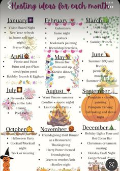 a poster with different things to do in the fall and halloween season, including pumpkins