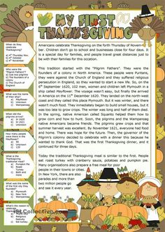 a thanksgiving flyer with the words my first thanksgiving