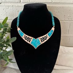 Stunning Statement. Elegant Turquoise Necklace, King Jewelry, Jewelry King, Sterling Necklaces, Womens Jewelry Necklace, Jay, Color Blue, Jewelry Necklaces, Copper