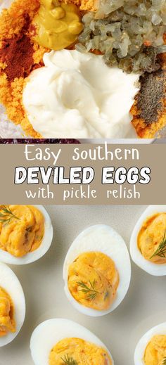 deviled eggs with pickle relish are an easy and delicious appetizer