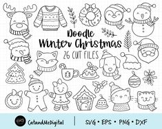 the winter christmas clip art files are available for use on crafts and papercrafting projects