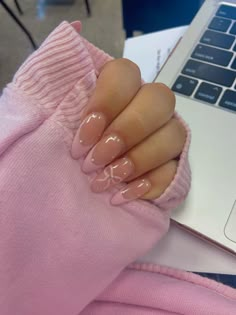 Baby Pink Nails, Nagel Tips, Simple Acrylic Nails, Almond Acrylic Nails, Acrylic Nails Coffin Short