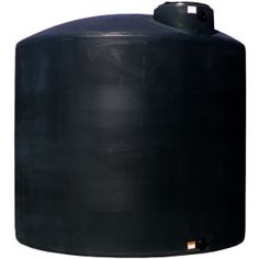 a large black water tank on a white background