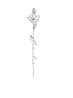 a single flower with the word love written in cursive writing