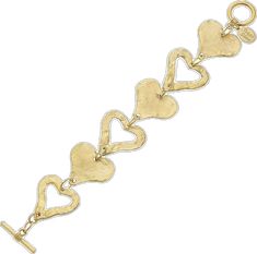 Susan Shaw, Ribbon Box, Toggle Bracelet, 24kt Gold, San Antonio Tx, Toggle Clasp, Heart Bracelet, San Antonio, Gold Plate