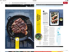 an image of a magazine page with food on it