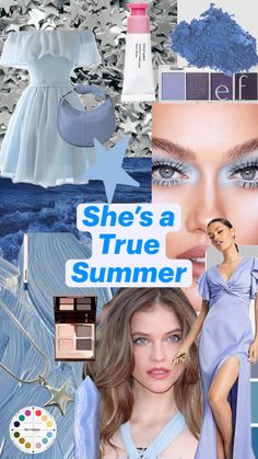 #truesummer #colouranalysis #coolsummer #seasonalcolouranalysis #makeup #wardrobe #eyeshadow #nails #blue #periwinkle Eyeshadow Nails, Makeup Wardrobe, Blue Periwinkle, Summer Goth