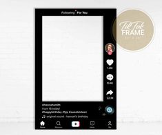 an instagram frame with the text'follow me, i love you'on it