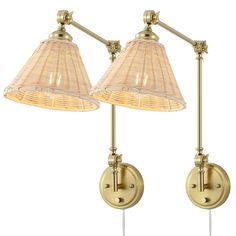 This classic adjustable swing arm wall sconce, with a traditional jointed arm capped in a rattan shade, merges style and functionality for the perfect task lighting solution for refined saces. Indoor Swing, Rattan Shades, Rattan Lamp, Task Lighting, Lighting Solutions, Interior Lighting, Wall Lamp, Wall Sconces, Lamp Shade