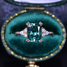 2Ct Cushion Green Moissanite Vintage Engagement Ring Vintage Inspired Wedding Rings, Green Moissanite Ring, Cushion Moissanite Engagement Ring, Green Moissanite, Future Engagement Rings, Engagement Rings Cushion, Vintage Engagement Ring, Engagement Rings Marquise, 14k Rose Gold Ring