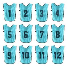 ad eBay - Soccer Training Vest 25" Numbered Soccer Team Sports Pinnies with Belt Blue - Buy Now, click the link (eBay)